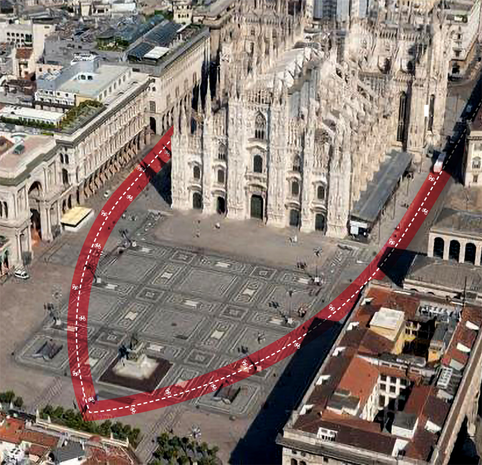 Approvata la nuova ciclabile in piazza Duomo, ed è già polemica.
