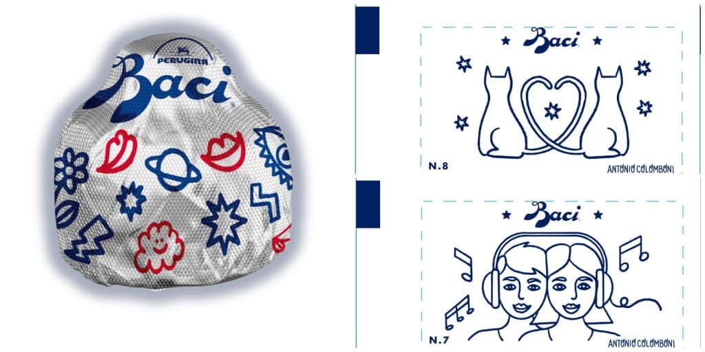 campagna san valentino baci perugina illustrazioni colomboni
