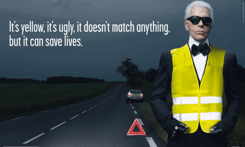 Karl lagerfeld sicurezza stradale