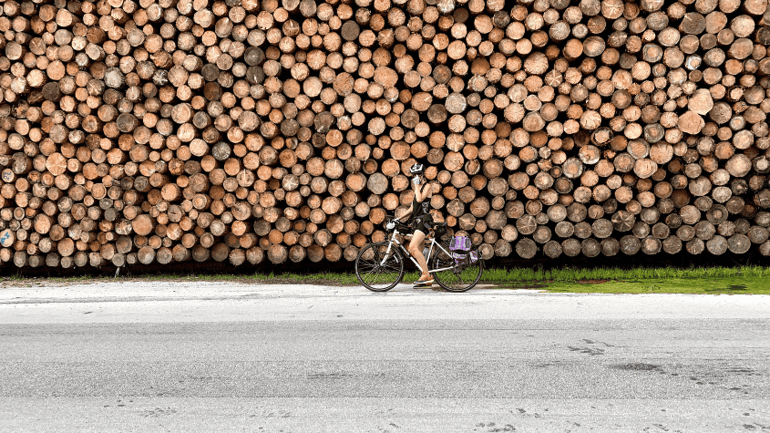 ciclista nella natura