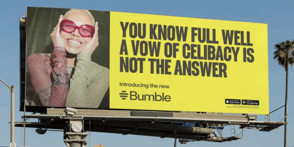 affissione Bumble credits: (@arghavan_salles/X)