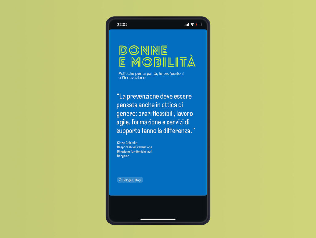 donne e mobilità citazione di Cinzia Colombo
